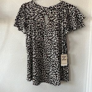 Cowgirl Hardware | leopard print | medium blouse |